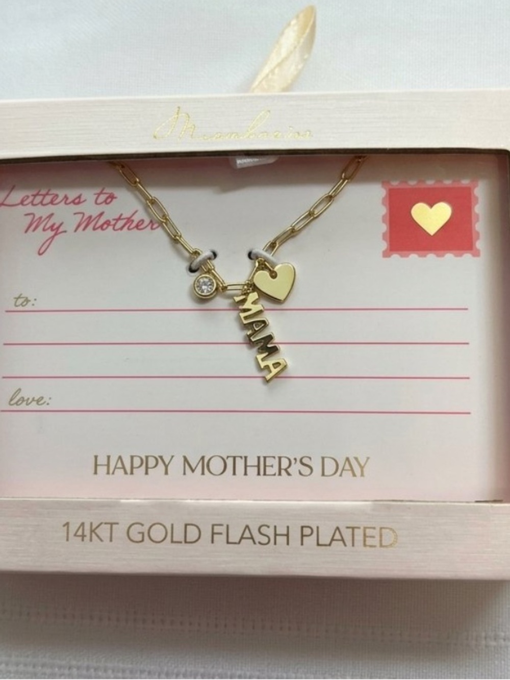 New 14K gold plated “mama” necklace